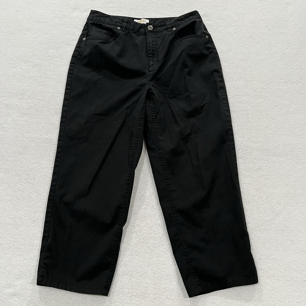 TALBOTS Womens Black Capri Pant 6 Resort Vacation Casual Stylish Stretch Vintage